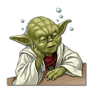 😕 Yoda Star Wars Yoda, Star Wars, aburrido, adormilado, agotado whatsapp sticker