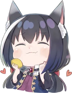 🥰 anime, cat girl, kawaii, cute, sticker, chibi telegram sticker