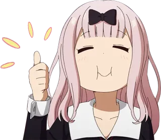 👍 Chika Fujiwara Kaguya-sama: Love Is War Anime, Chika, Fujiwara, Daumen hoch, Süß, Kawaii, Kaguya-sama: Love is War telegram sticker