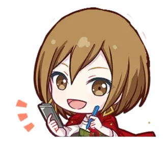🌟 Anime, Chibi, Desenho animado, Personagem, Desenho, Sorriso whatsapp sticker