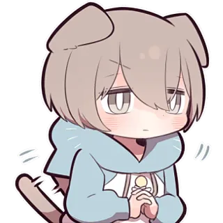 😳 アニメ, 犬, かわいい, カワイイ, 漫画 telegram sticker
