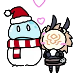 💕 かわいい, 雪, 愛, マンガ, クリスマス, 雪だるま, ハート telegram sticker