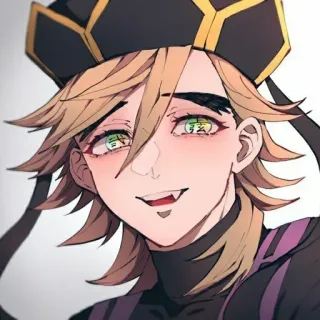 😁 Doma Demon Slayer Douma, Thanh Gươm Diệt Quỷ, anime, nhân vật, cười, thượng huyền telegram sticker