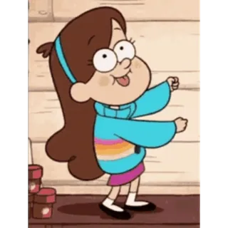 🕺 Mabel Pines Gravity Falls cartoon, animated, dancing, Mabel Pines, Gravity Falls telegram sticker