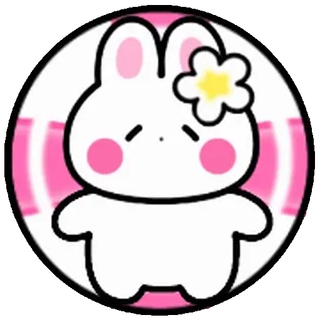 ⭐ 토끼, 바니, 귀여운, 만화, 카와이 telegram sticker