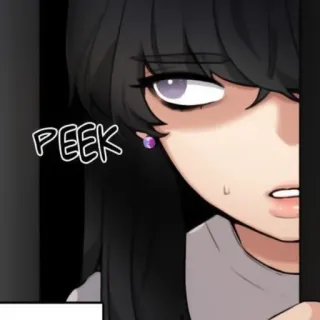 🐾 PEEK espiar, mulher, desenho animado, anime, olhando telegram sticker