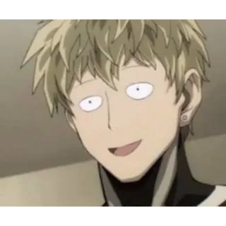 😄 Genos One Punch Man Genos, One Punch Man, Anime, Cyborg, Héroe, Pelea, Pegatina telegram sticker