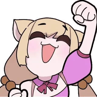 ✊ アニメ, 猫耳, お祝い, かわいい, 可愛い, ハッピー whatsapp sticker