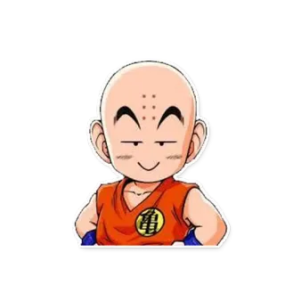 😌 Krillin Dragon Ball anime, charakter, dragon ball, krillin, cartoon telegram sticker
