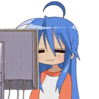 🖥 Anime, Chica, Ordenador, Lindo, Japonés telegram sticker
