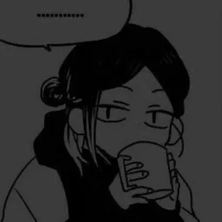 🖤 ............. 动漫, 咖啡, 绘画, 角色, 饮用, 漫画 telegram sticker
