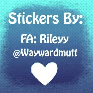 © Stickers By:
FA: Rileyy
@Waywardmutt stickers, art, nom d'utilisateur, réseaux sociaux, cœur whatsapp sticker