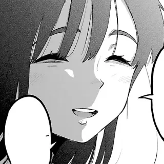 ☺️ anime, mangá, garota, sorrindo, feliz, personagem telegram sticker
