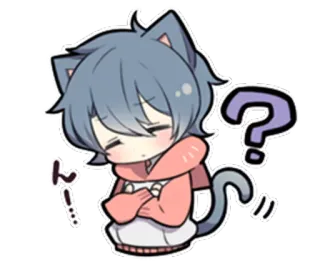 😶 … Anime, Chat, Question, Mignon, Kawaii, Triste whatsapp sticker