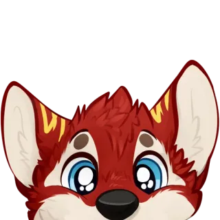 😶 zorro, furry, dibujos animados, mono, animal, personaje telegram sticker
