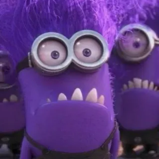 😐 Minion Despicable Me minion, purple minion, despicable me, monster telegram sticker