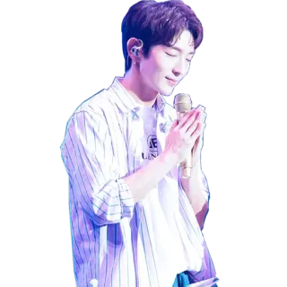 🙏 JE LIN kpop, singer, microphone, concert, idol, celebrity, performance, music telegram sticker