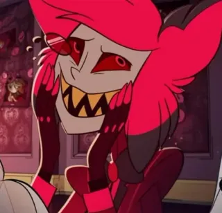 🍾 Alastor Hazbin Hotel demon, hotel, radio, zło, kreskówka telegram sticker