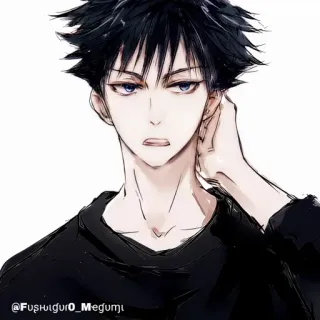 💠 Megumi Fushiguro Jujutsu Kaisen Fushiguro_Megumi anime, manga, fushiguro megumi, jujutsu kaisen, character, fanart telegram sticker