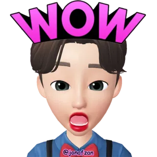 😱 WOW wow, sorpresa, emoji, reacción, asombro, expresión telegram sticker