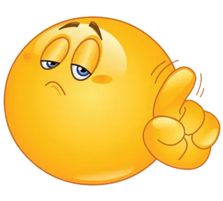 👎 emoji, yellow, face, bored, dismissing telegram sticker