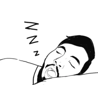 💤 sleeping, cartoon, man, dreaming, tired telegram sticker