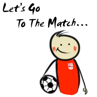 ⚽ piłka nożna, piłka nożna, patyczak, sport, piłka, czerwony, uroczy telegram sticker