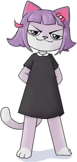 😼 猫耳娘, アニメ, 漫画, ステッカー whatsapp sticker