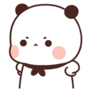 😠 Panda, Mono, Animal, Pegatina, Dibujo animado, Emoji whatsapp sticker