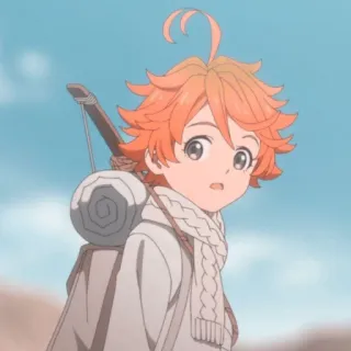 ⛓ Emma The Promised Neverland Anime, Personaje, Emma, The Promised Neverland, Dibujo animado, Ilustración telegram sticker