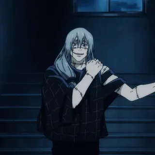🕸 Mahito Jujutsu Kaisen anime, villain, cursed spirit, jujutsu kaisen, mahito whatsapp sticker