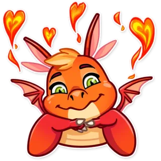 💕 dragon, dessin animé, autocollant, mignon, animal, fantaisie telegram sticker