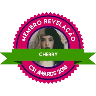 🏆 MEMBRO REVELAÇÃO
CHERRY
CSI AWARDS 2018 nagroda, osoba, piosenkarz, muzyka, święto telegram sticker