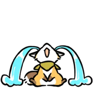 😭 泣く, 涙, 悲しい, キツネ, 動物, 感情, 漫画 whatsapp sticker
