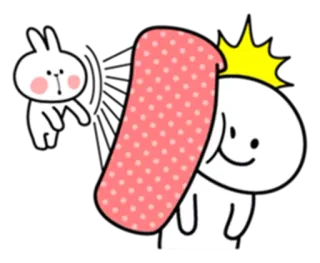 😠 кролик, зайчик, милый, мультфильм telegram sticker