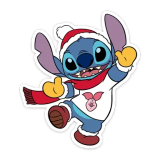 Стич и Новый год @TgSticker telegram stickers