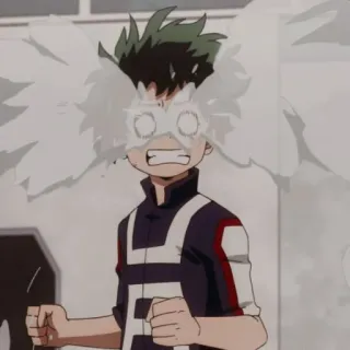 😭 Izuku Midoriya My Hero Academia Anime, Super-héros, Manga, Deku, My Hero Academia, Izuku Midoriya telegram sticker
