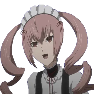 😃 Mayuri Shiina Steins;Gate Аниме, Горничная, Розовые волосы, Милый, Steins;Gate, Маюри Шиина telegram sticker