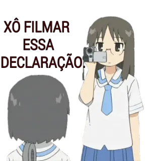 📹 Xô filmar essa declaração Anime, Ragazza, Fotocamera, Divertente telegram sticker
