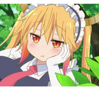 😒 Tohru Miss Kobayashi's Dragon Maid アニメ, ドラゴン, メイド, トール, 小林さんちのメイドラゴン telegram sticker