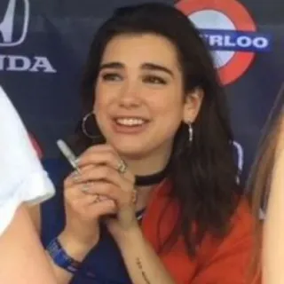 🤝 Dua Lipa певец, знаменитость, женщина, портрет, музыка, художник telegram sticker