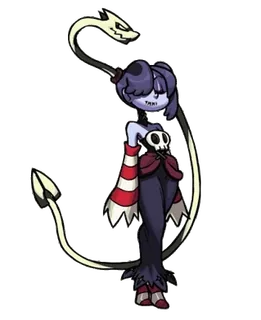 👠 Squigly Skullgirls skullgirls, squigly, personnage, jeu vidéo, gothique, zombie telegram sticker