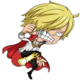 😠 Sanji One Piece Anime, One Piece, Sanji, Sticker, Chibi telegram sticker