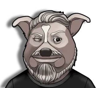 😉 dog, animal, cartoon, anthropomorphic, character, mascot telegram sticker