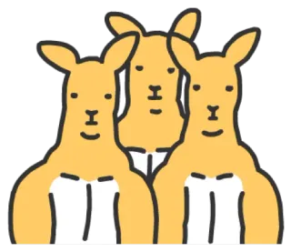😐 Känguru, Tier, Beuteltier, Cartoon, Illustration telegram sticker
