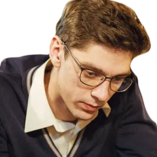 😞 osoba, portret, mężczyzna, okulary, sweter telegram sticker