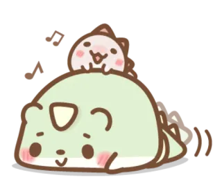 😊 dinossauro, fofo, desenho animado, animal, adesivo telegram sticker