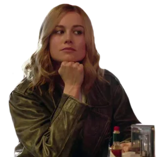 😏 Carol Danvers Captain Marvel 布丽·拉尔森, 卡罗尔·丹弗斯, 惊奇队长, 漫威, 漫威电影宇宙 telegram sticker