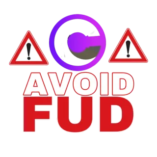 ✅ AVOID FUD คริปโต, FUD, หลีกเลี่ยง, คำเตือน, ด้านลบ, ข้อมูล, ความเสี่ยง telegram sticker