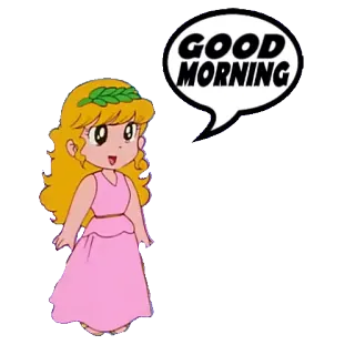 🛏 GOOD MORNING Anime, Chica, Buenos días, Dibujo animado, Lindo telegram sticker